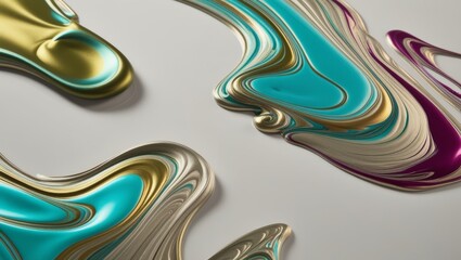 Abstract Colorful Swirls,  Liquid Art, Paint, Texture, Background
