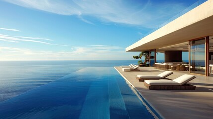 Fototapeta premium Infinity Pool with Ocean View