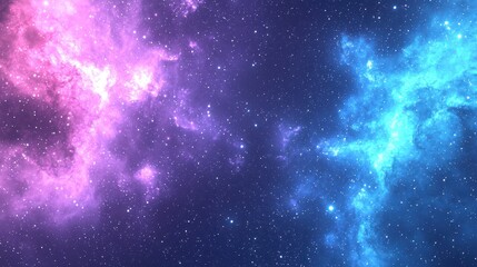 Obraz premium Cosmic Nebula Background with Stars and Glowing Colors