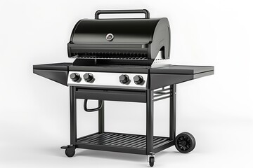 Electric grill isolated on white background. 3D rendering.