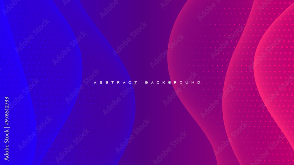 Wall mural colorful gradient abstract background wavy shape design vector.