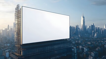 Blank Billboard Skyscraper Cityscape Mockup