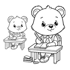 baby bear in the forest coloring book for kids