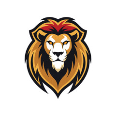 Lion head mascot logo design vector. Lion head vector illustration.