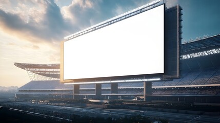 Fototapeta premium Blank Stadium Screen Mockup, Event Branding, Advertising