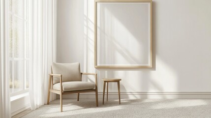 Fototapeta premium Minimalist Living Room Interior Design