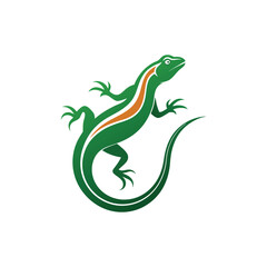 Fototapeta premium Lizard vector design. Reptile icon on white background.