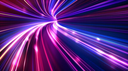 Obraz premium Vibrant Energy Light Lines Flow Conveying High-Tech Business Concept