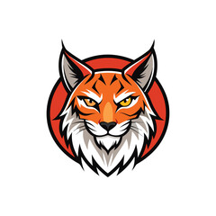 Lynx head mascot logo design vector template. Wild animal head mascot for sport team or club