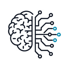 ai-brain-icon--a-futuristic-vector, digital transformation vectors, cloud computing concept