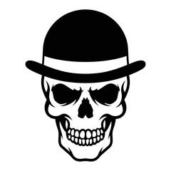 Skull in Bowler Hat