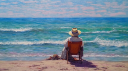 Looking at the beach