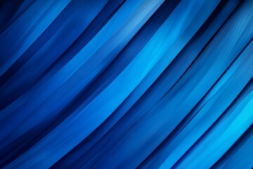 Obraz premium Abstract blue gradient background with diagonal stripes, representing depth, movement, technology, and modern design.