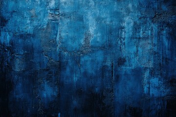 Obraz premium Old wall pattern texture cement blue dark abstract blue color design are light with black gradient background , ai