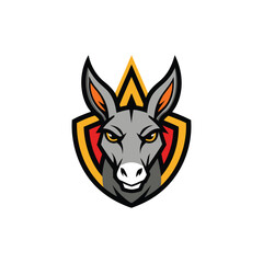 Donkey head logo template vector icon illustration design. Suitable for use on web apps, mobile apps and print media.