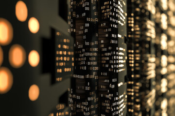 Fototapeta premium Networked Connections in Abstract Space