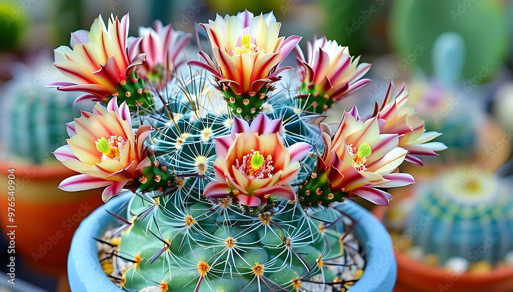 Canvas Prints unique cactus plant pot close-up