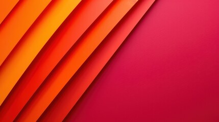 Obraz premium Vibrant Diagonal Stripe Wallpaper, a striking close-up showcasing a rich blend of red and orange hues, elegantly arranged in a bold diagonal stripe design at the base.