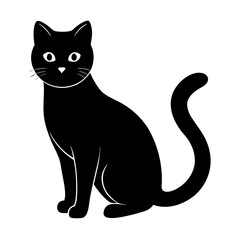 cat silhouette vector black animal illustration