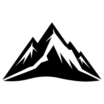 recommend clip art: mountains vector design line art illustration on white background 