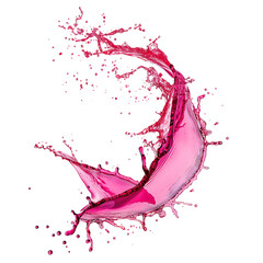 Dynamic Splash of Pink Liquid Creating an Artistic Shape.