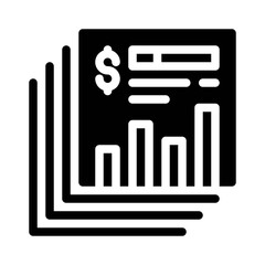 financial report glyph icon