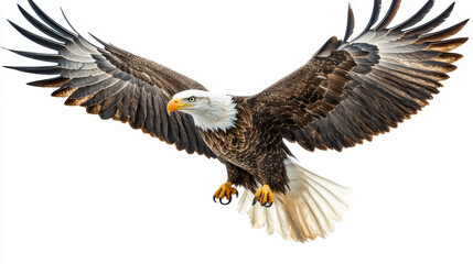 Obraz premium Eagle photo on white isolated background