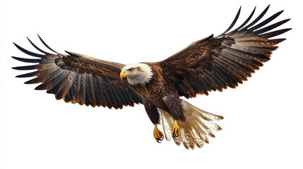 Naklejka premium Eagle photo on white isolated background