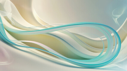 Obraz premium Flowing Curves in Pastel Hues