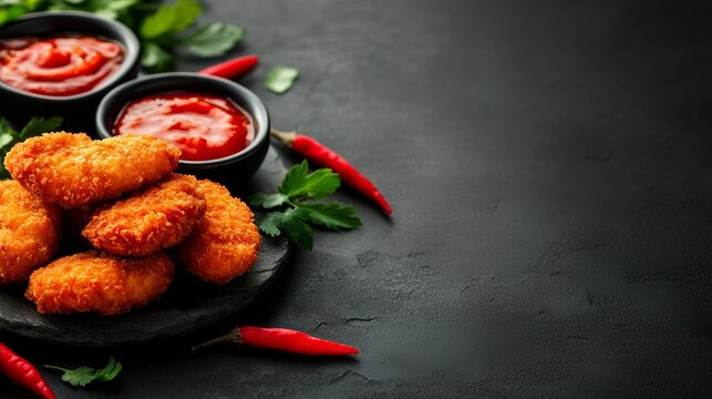 Crispy Risoles served with a spicy chili sauce, perfect for a quick snack or appetizer. The golden brown risoles are  delicious and satisfying, while the chili sauce adds a kick of heat.