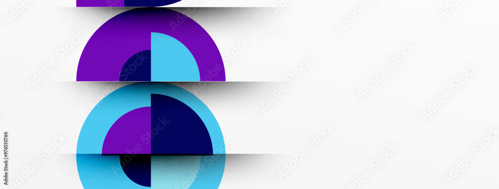 Poster modern geometrical abstract background - circles. business or technology presentation design