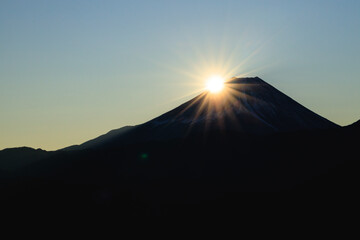 富士山と日の出