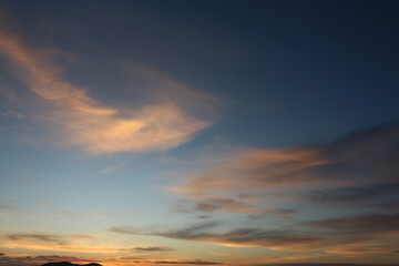 Sky and clouds after sunset,twilight sky background.