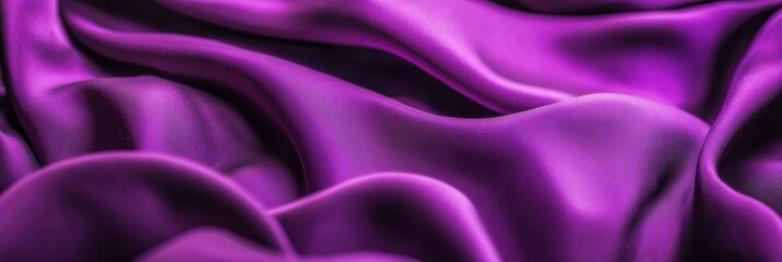 Luxurious Purple Silk Fabric with Draped Texture, perfect for design projects, fashion, and backgrounds.  This image captures the soft, smooth, and elegant nature of silk fabric, with rich purple hues