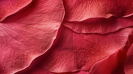 Closeup of Red Rose Petals