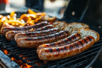 Sausage Sizzle, A typical Australian barbecue featuring sausages cooked on a grill
