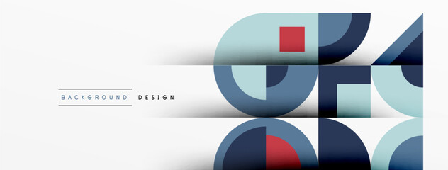 Modern geometrical abstract background - circles. Business or technology presentation design