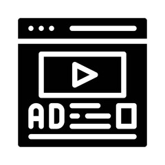 video glyph icon