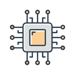 Microchip icon vector illustration 
