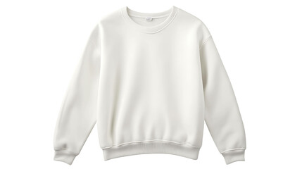 A white, plain crewneck sweatshirt.
