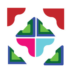 map in a mosaic of green squares