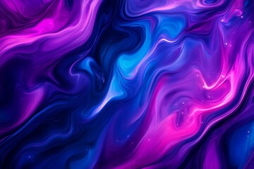 Obraz premium Vibrant Blue and Purple Marbled Abstract Art Background. A beautiful, swirling abstract pattern in shades of blue and purple. This is a perfect background for any design project, or can be used as a