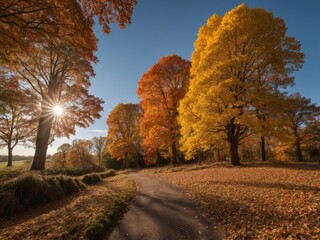 autumn trees in the park