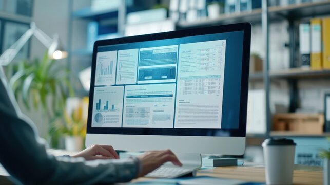 A computer screen displaying a digital document with interactive elements