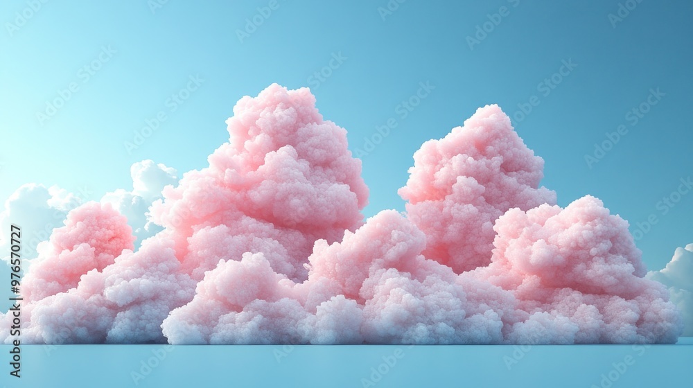 Wall mural dreamy pink clouds