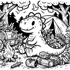 Happy Dino Coloring Books for Kids 