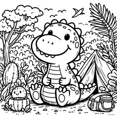 Happy Dino Coloring Books for Kids 