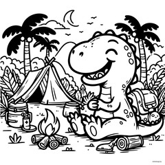 Happy Dino Coloring Books for Kids 