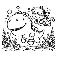Happy Dino Coloring Books for Kids 