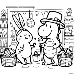 Happy Dino Coloring Books for Kids 